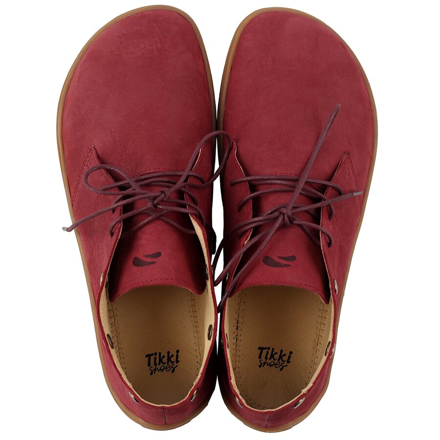 Chaussures Tikki JAY Leather Burgundy Femme | QBJ-66559880