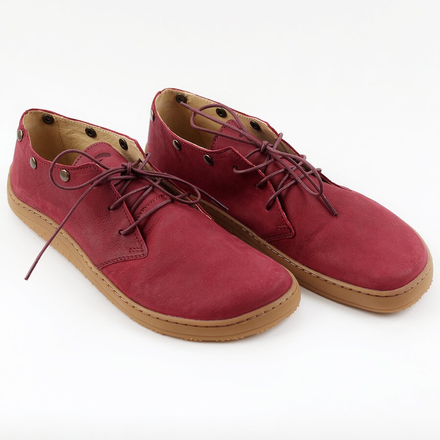 Chaussures Tikki JAY Leather Burgundy Femme | QBJ-66559880