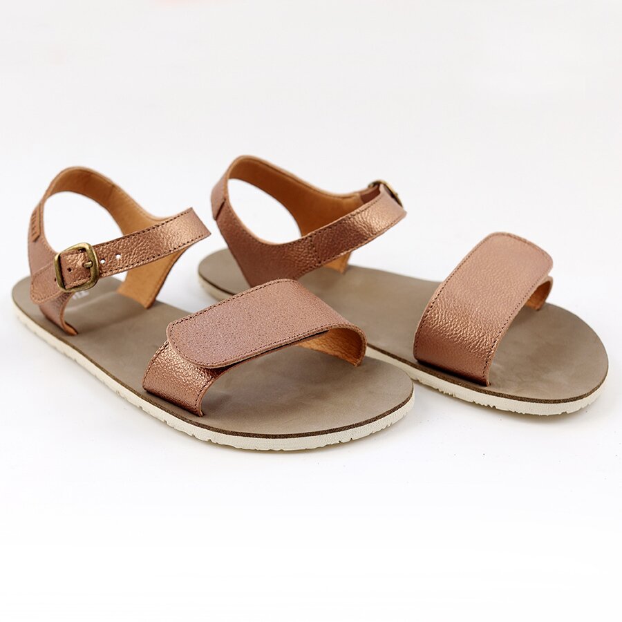 Sandales Tikki VIBE Leather Gold Pink Femme | SYM-67555226