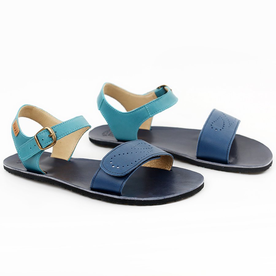 Sandales Tikki VIBE Leather Infinity Blue Femme | MMG-21200902