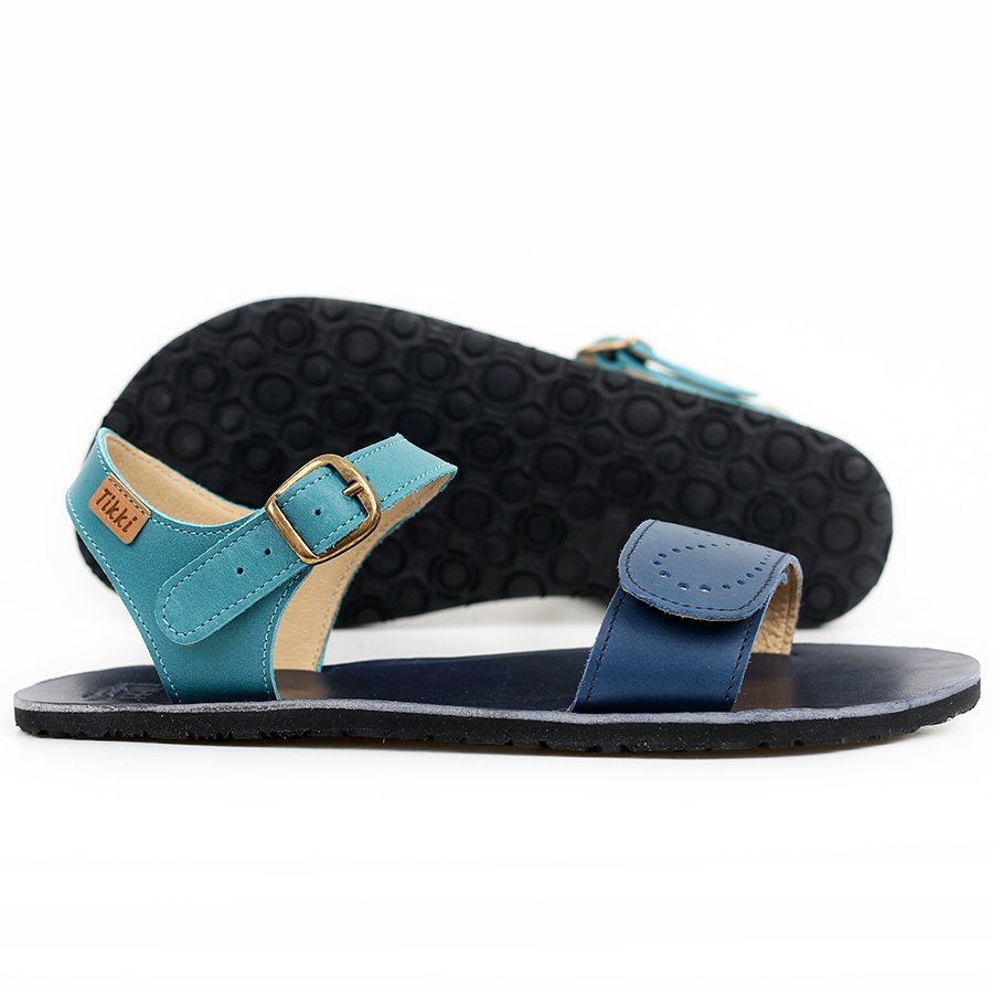 Sandales Tikki VIBE Leather Infinity Blue Femme | MMG-21200902