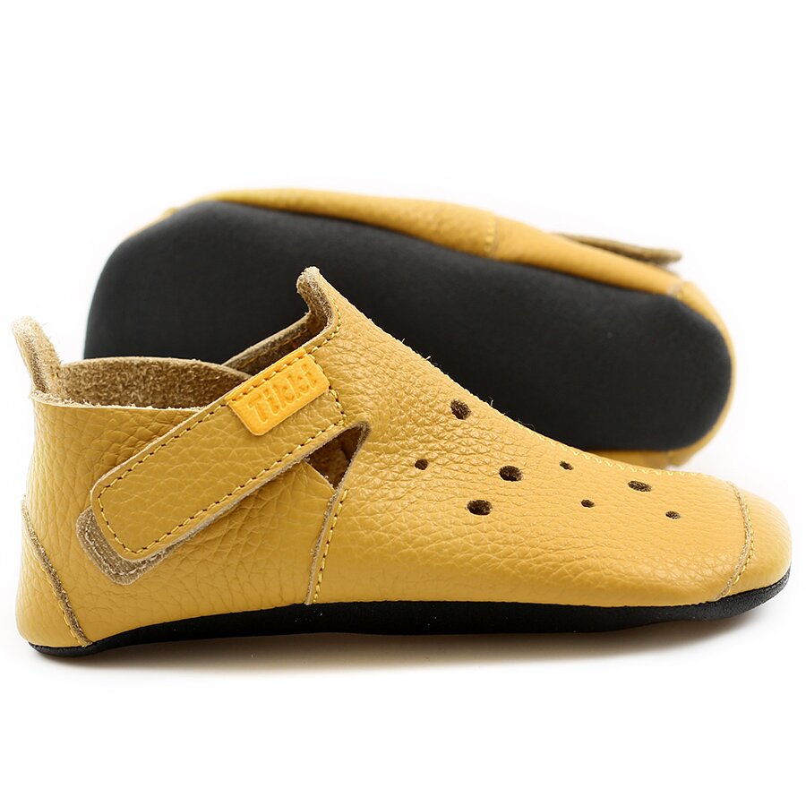 Chaussures Tikki ZIGGY V2 Leather Yellow Bébé | ZHT-21965631