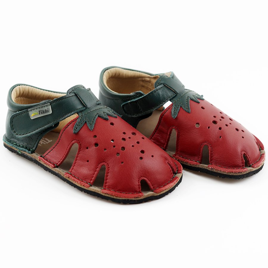 Sandales Tikki ARANYA Leather Strawberry Bébé | NDC-18491585