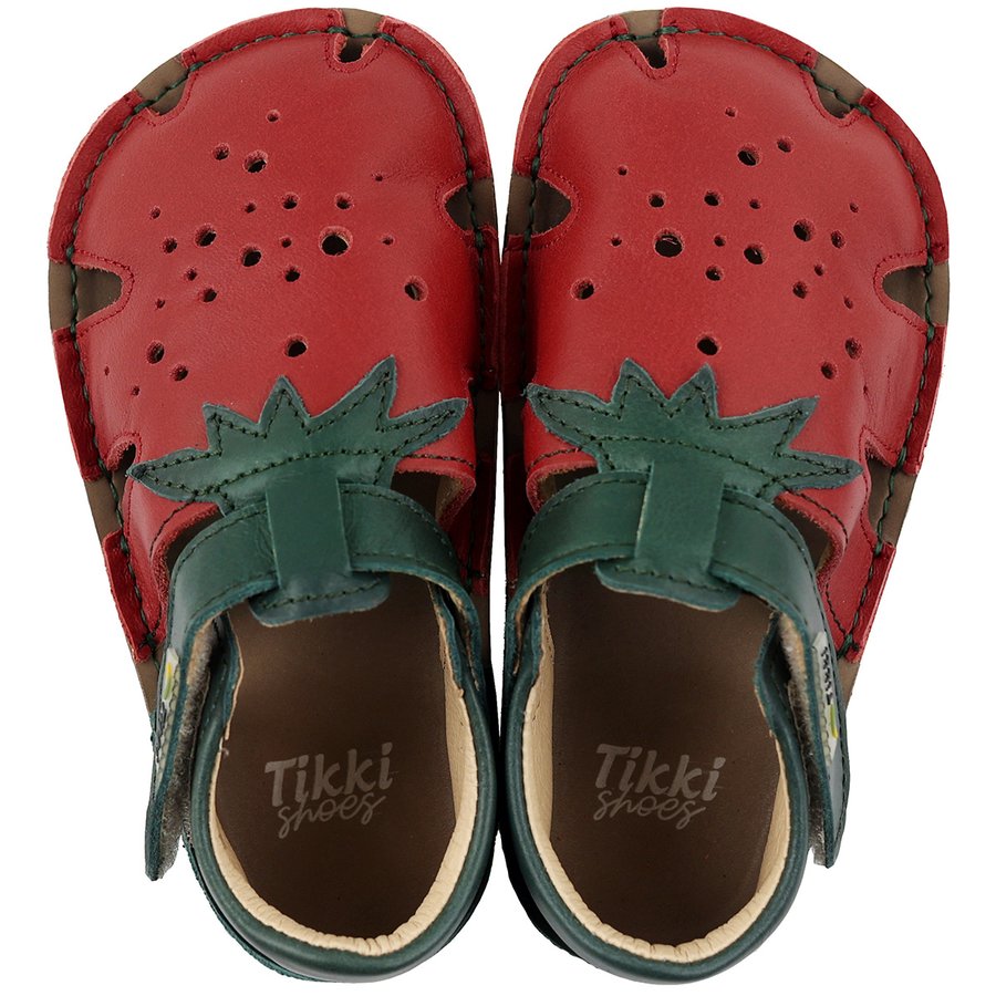 Sandales Tikki ARANYA Leather Strawberry Bébé | NDC-18491585