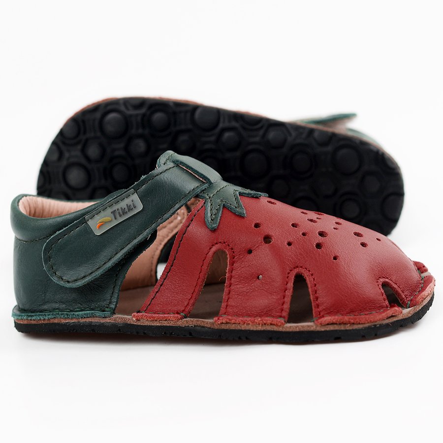 Sandales Tikki ARANYA Leather Strawberry Bébé | NDC-18491585