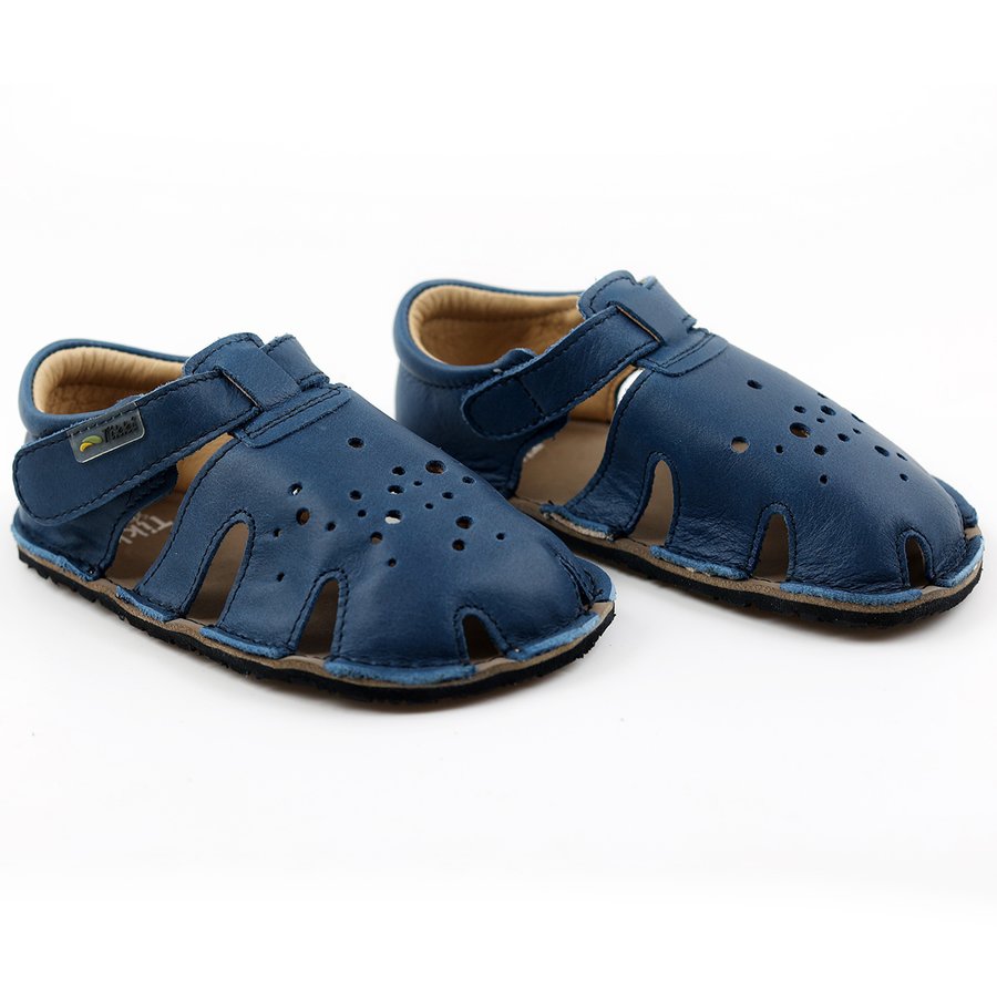 Sandales Tikki ARANYA Leather Blue Bébé | TGH-42320218