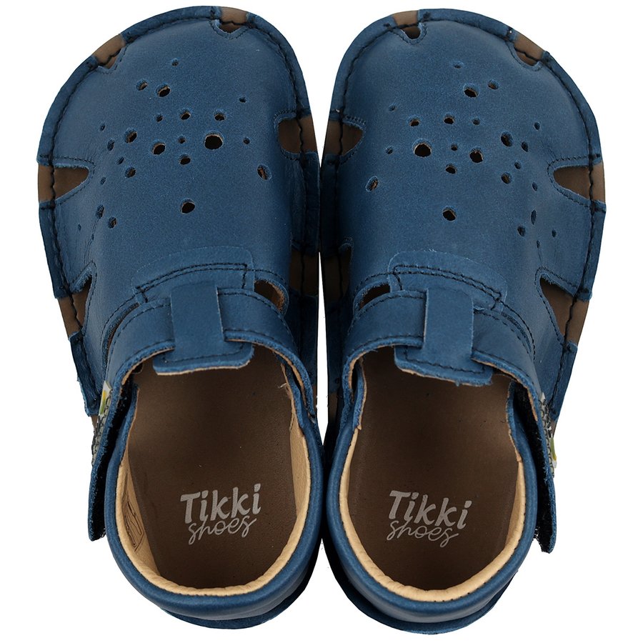 Sandales Tikki ARANYA Leather Blue Bébé | TGH-42320218