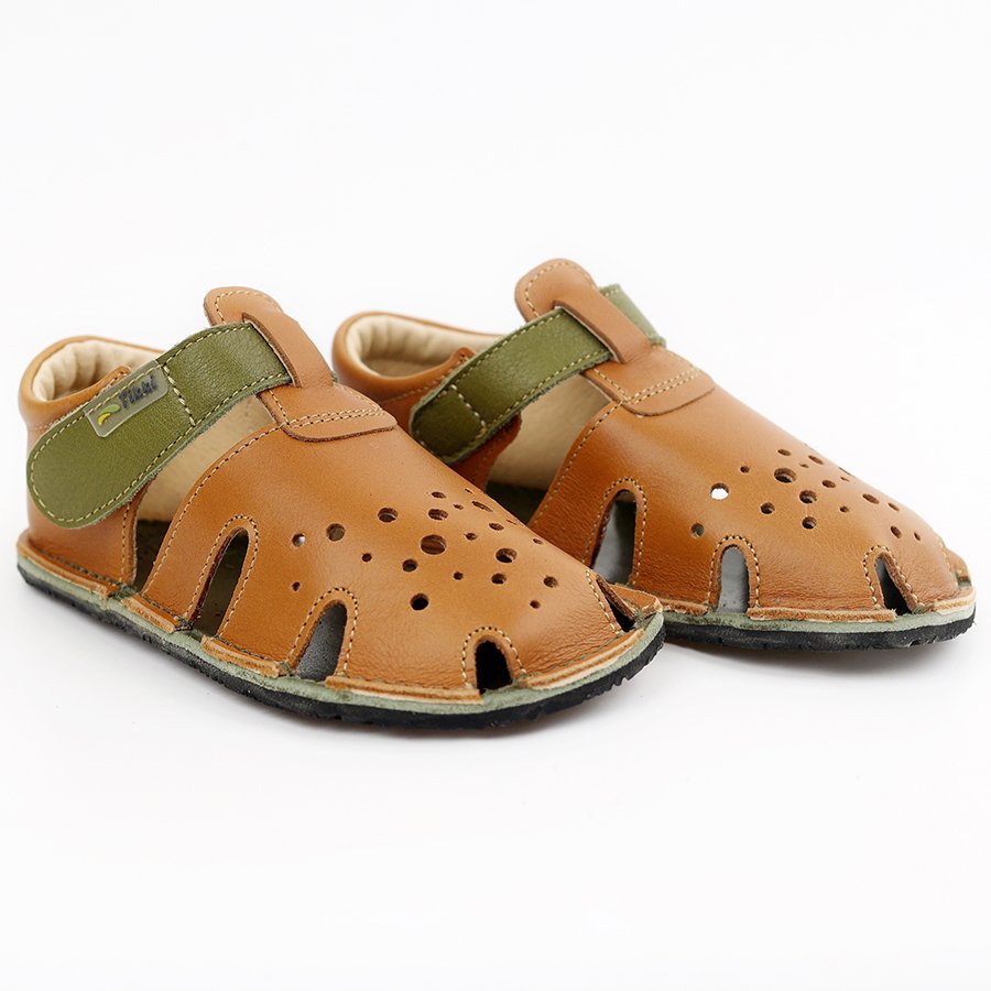 Sandales Tikki ARANYA Leather Earth Bébé | AIF-08224496