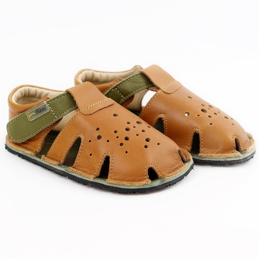 Sandales Tikki ARANYA Leather Earth Bébé | QZU-41420752