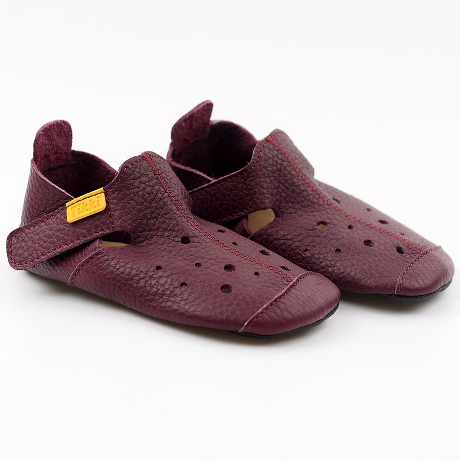 Chaussures Tikki ZIGGY V1 Leather Plum Bébé | ORT-05920027