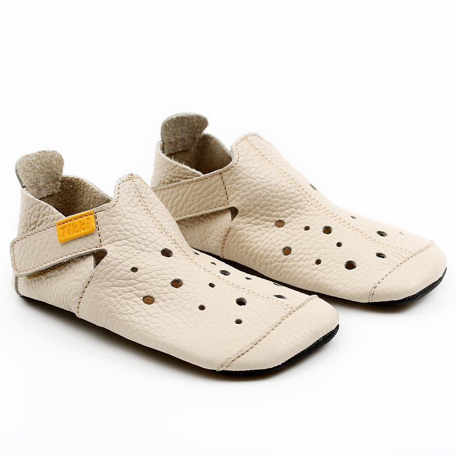 Chaussures Tikki ZIGGY V1 Leather Cream Bébé | UUX-16455244