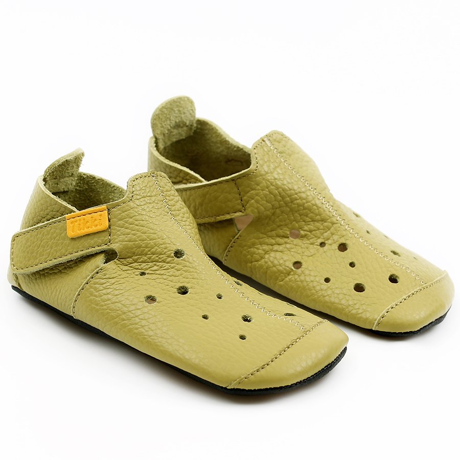 Chaussures Tikki ZIGGY V1 Leather Lime Bébé | IAW-86184655