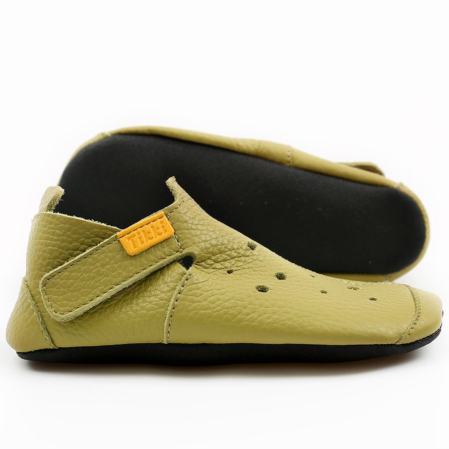 Chaussures Tikki ZIGGY V1 Leather Lime Bébé | IAW-86184655