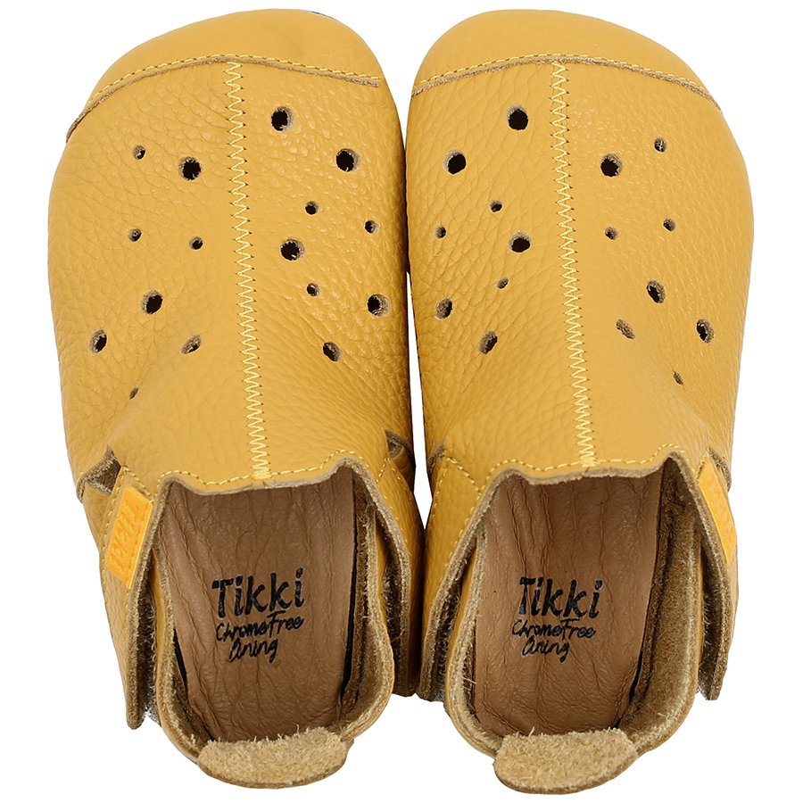 Chaussures Tikki ZIGGY V1 Leather Yellow Bébé | MEI-98565921