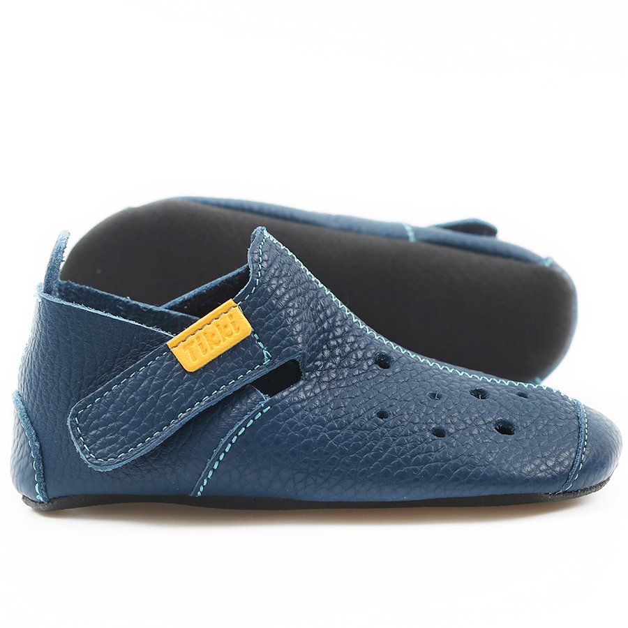 Chaussures Tikki ZIGGY V1 Leather Bleumarin Bébé | JBZ-35486210