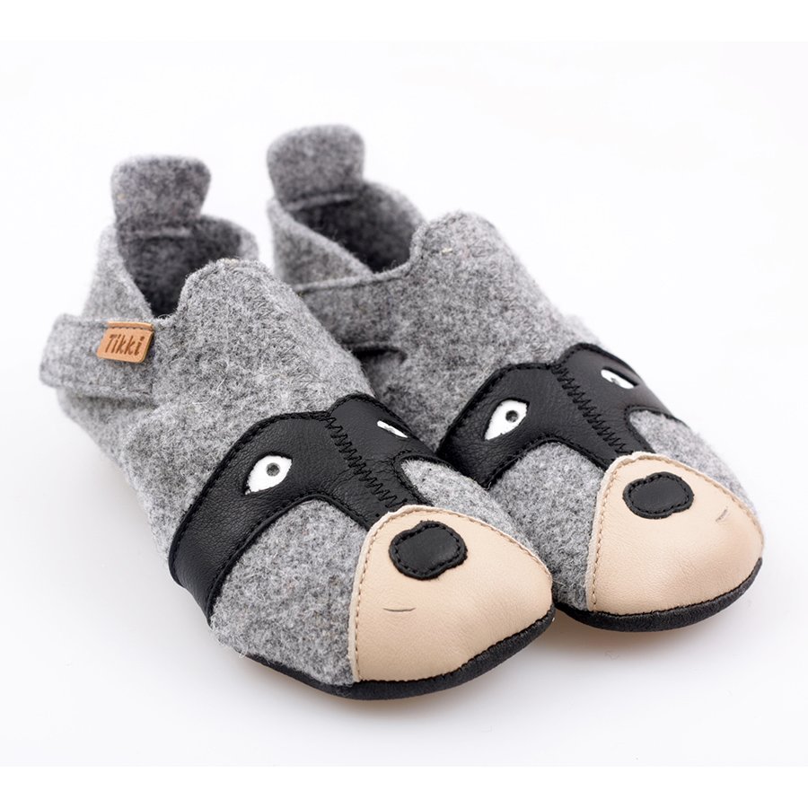 Chaussures Tikki ZIGGY Wool Raccoon Bébé | QOS-57826557