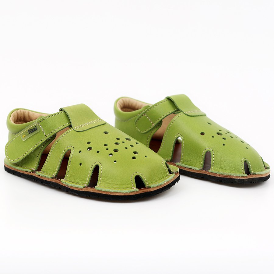 Sandales Tikki ARANYA Leather Lime Bébé | PFT-99869164