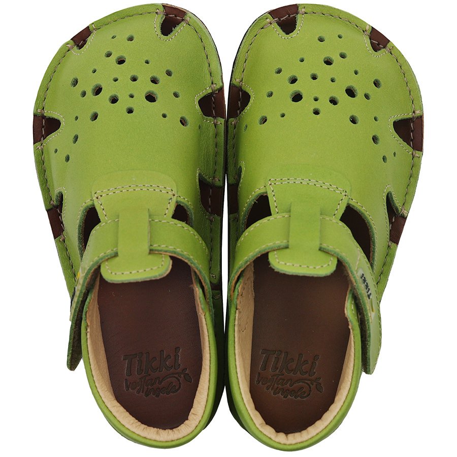 Sandales Tikki ARANYA Leather Lime Bébé | EYI-17240314