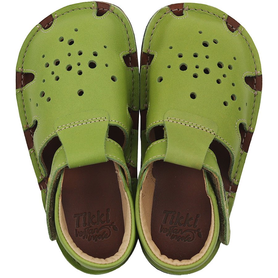 Sandales Tikki ARANYA Leather Lime Bébé | PFT-99869164