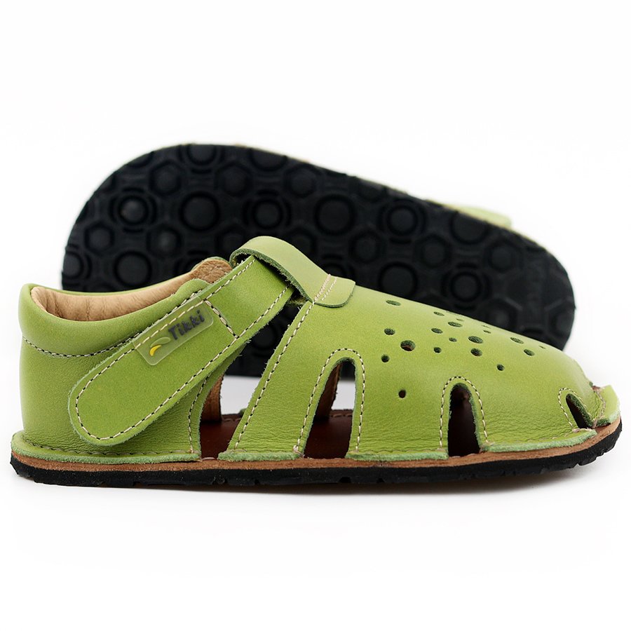 Sandales Tikki ARANYA Leather Lime Bébé | PFT-99869164