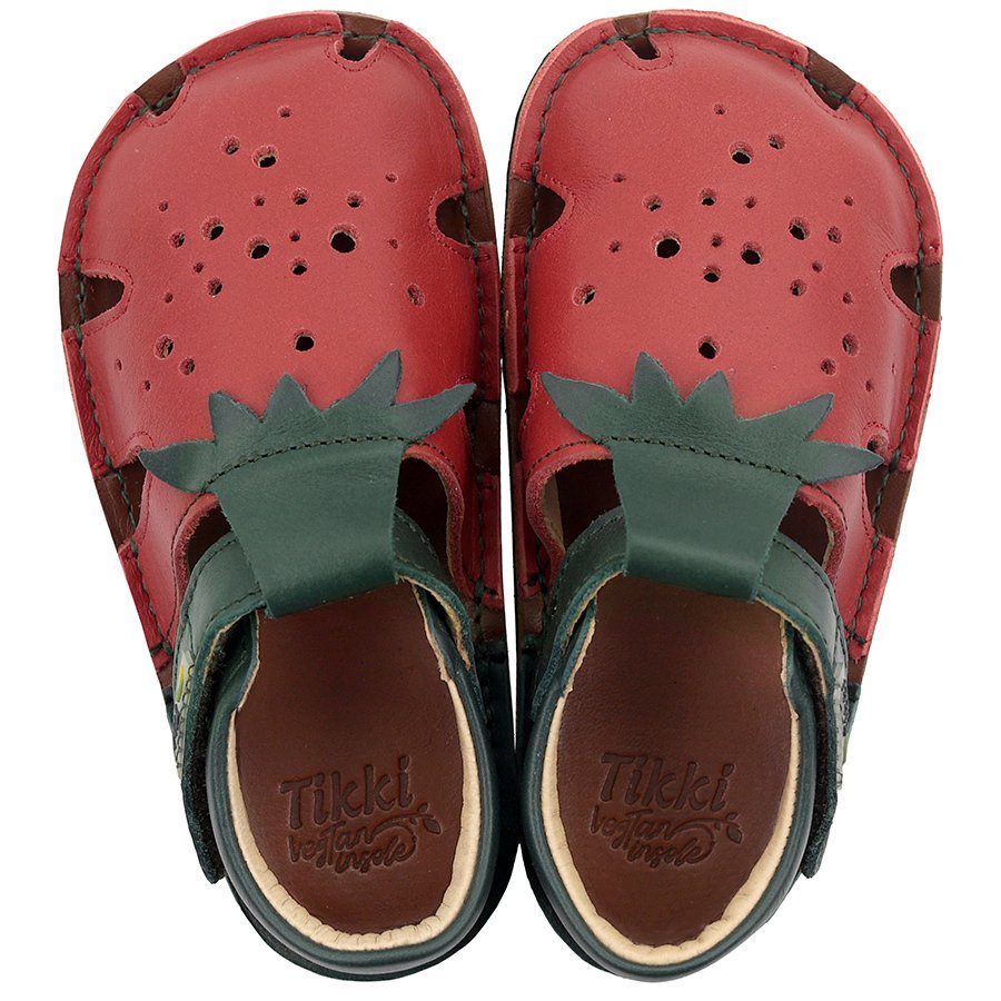 Sandales Tikki ARANYA Leather Strawberry Bébé | ACP-13335320